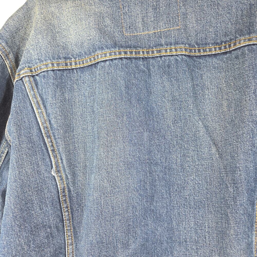 Levis Strauss Trucker Jean Jacket Mens Large 72334 Dark Denim Cotton Collared - Picture 12 of 13
